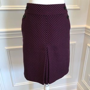 Ann Taylor Pleated Magenta Skirt